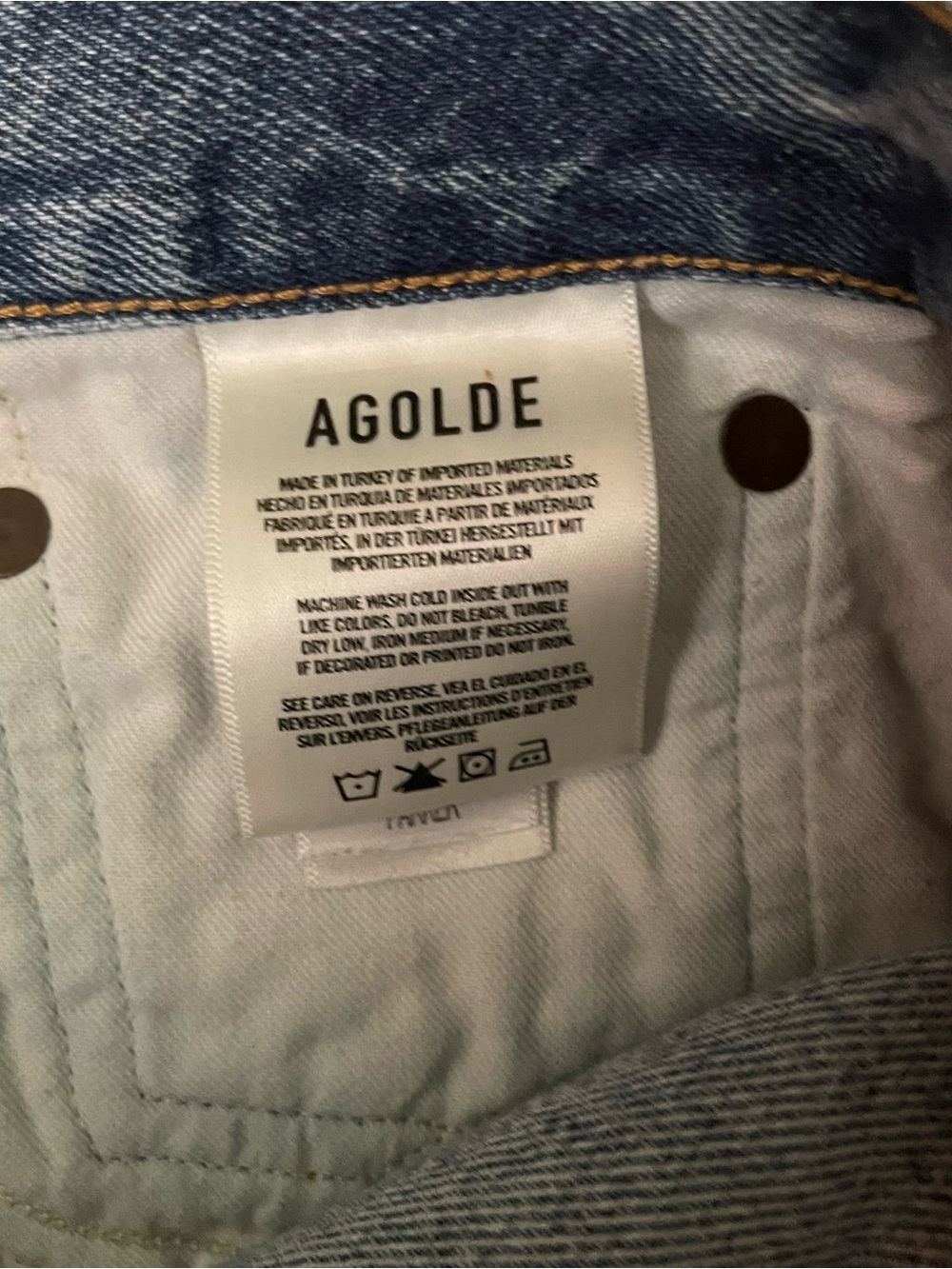 Agolde Parker Distress Denim Jean Shorts Size 27 - Picture 5 of 6